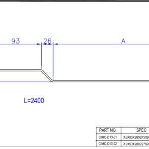 CIMCD13-01 Door Header Plate Upper